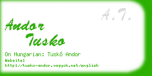 andor tusko business card